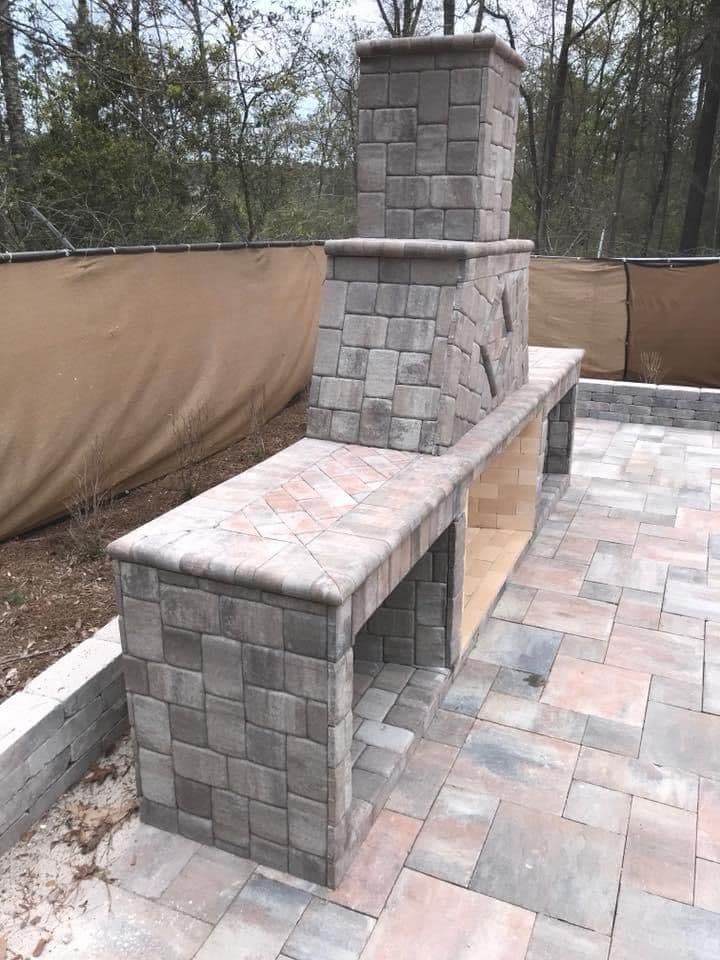Gallery photos for Mongolian Basalt Fountain and Stone Paver Patio Installation: Image #2